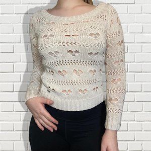 adorable heart knit sweater (XS-S)